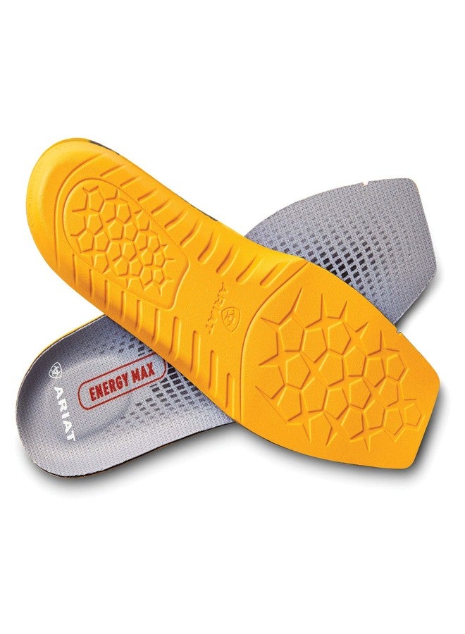 ARIAT Men's Energy Max Wide Square Toe Insole, Multicolored, 12 W